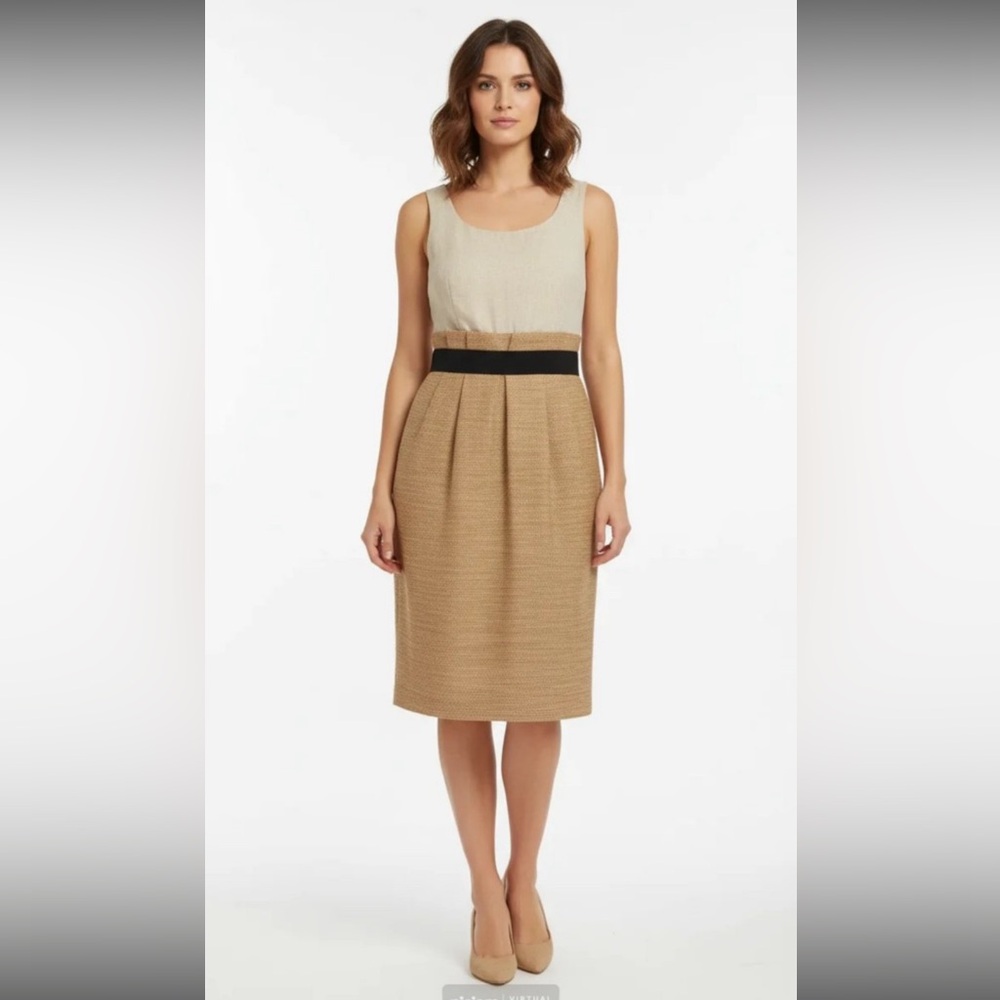 D&G by dolce and gabbana vintage linen tweed sleeveless dress